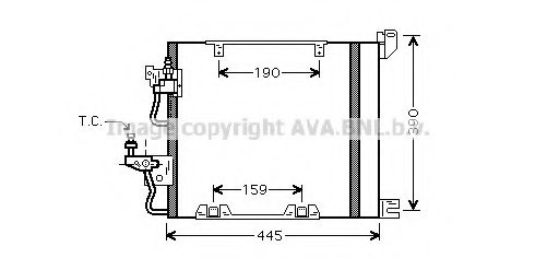 PRASCO OL5368 Condenser, air conditioning